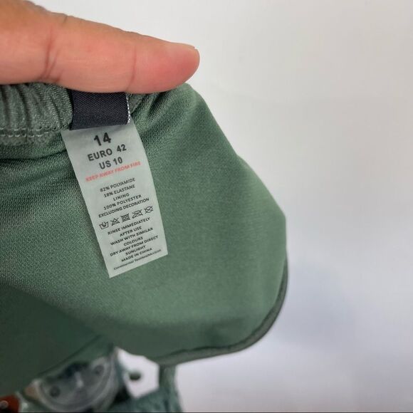 NEW ASOS South Beach Tie Up String Bikini Bottoms Green Women's Size 10 US - Picture 7 of 7